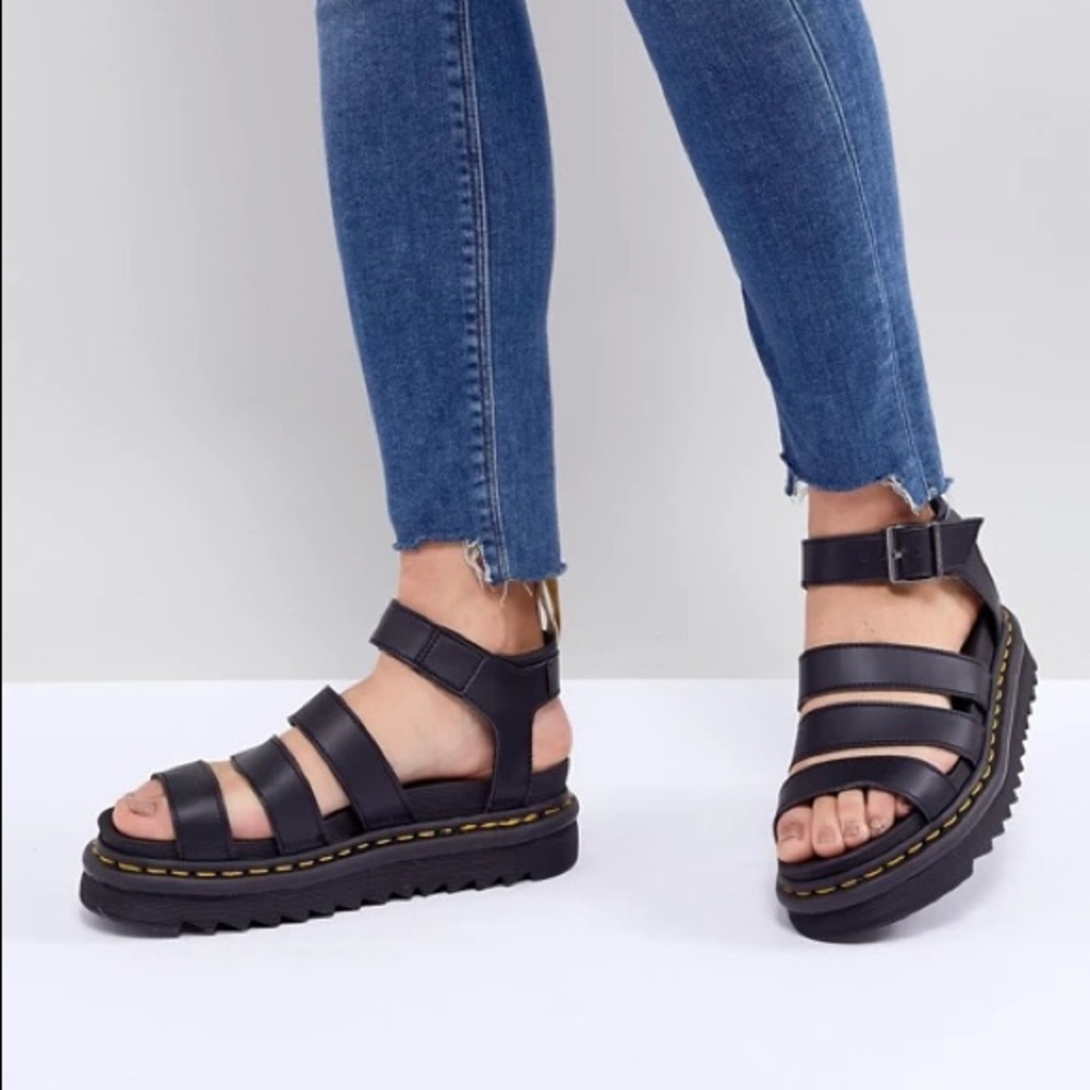 Black doc marten sandals